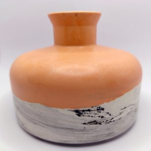 Round Vase (coral & white)